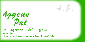 aggeus pal business card